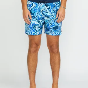 Boardshort Lido Print Trunk 16" - NAVY