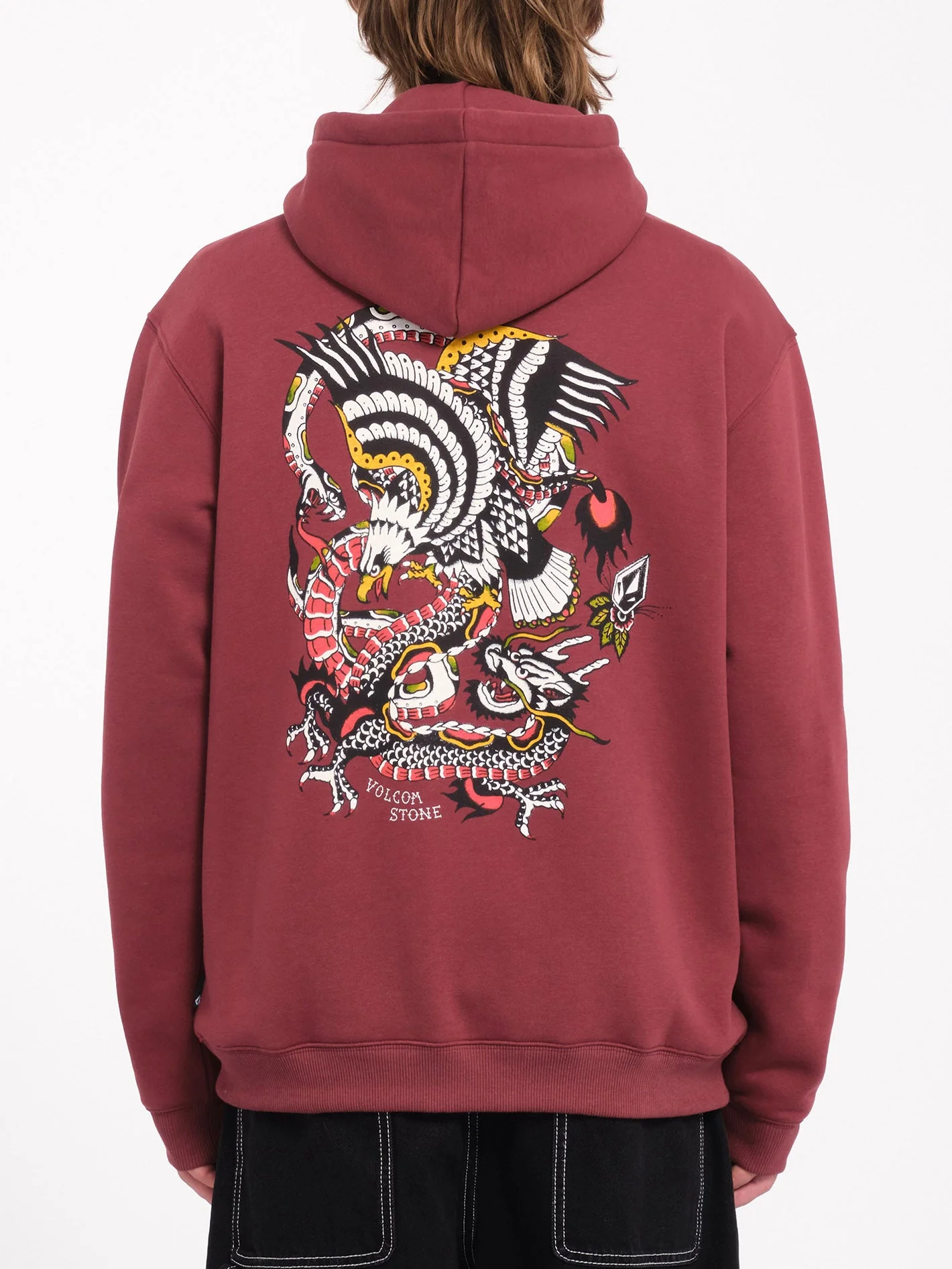 Sweat à capuche Lintell - MERLOT – Image 4