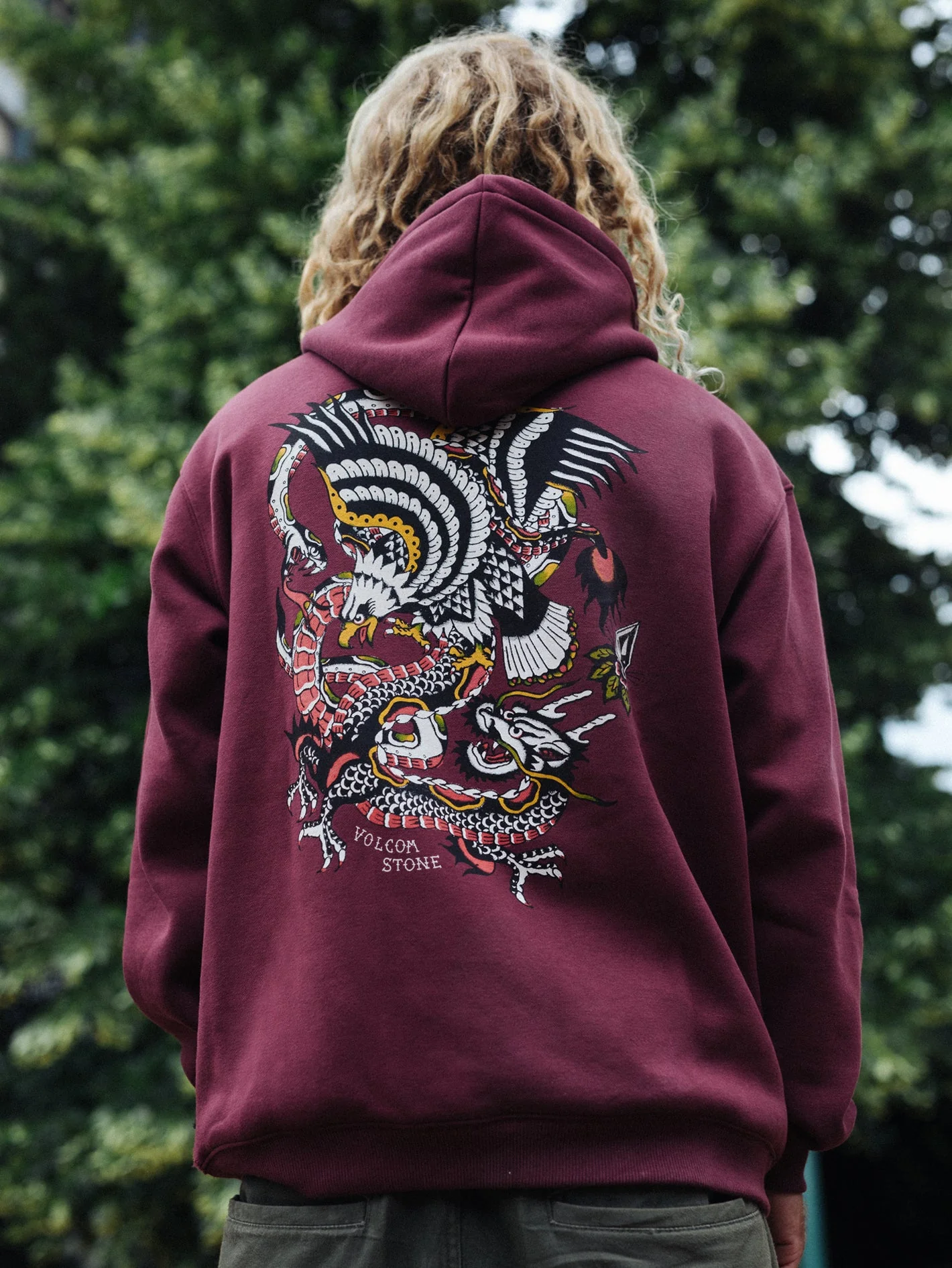 Sweat à capuche Lintell - MERLOT – Image 2