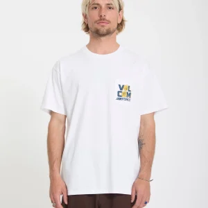 T-shirt Parted Out Pocket - White