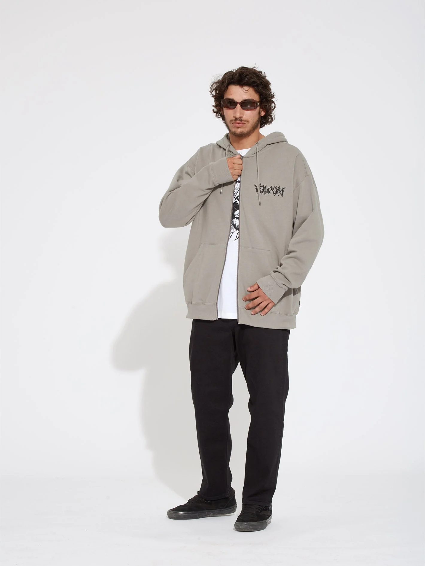 Sweat à capuche zippé Issanka - DUSK GREY – Image 6