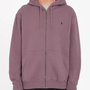 Sweat à capuche zippé Single Stone - BORDEAUX BROWN
