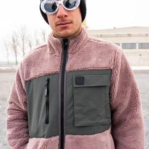 Sweatshirt Storm Stone Zip Sherpa - BORDEAUX BROWN