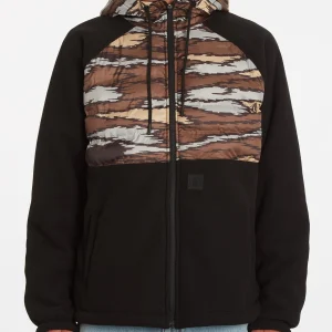 Sweat à capuche zippé Muzzer Tripper - BARK BROWN
