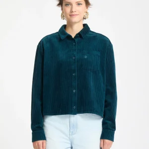 Chemise En Velours Weellow - Emerald Green