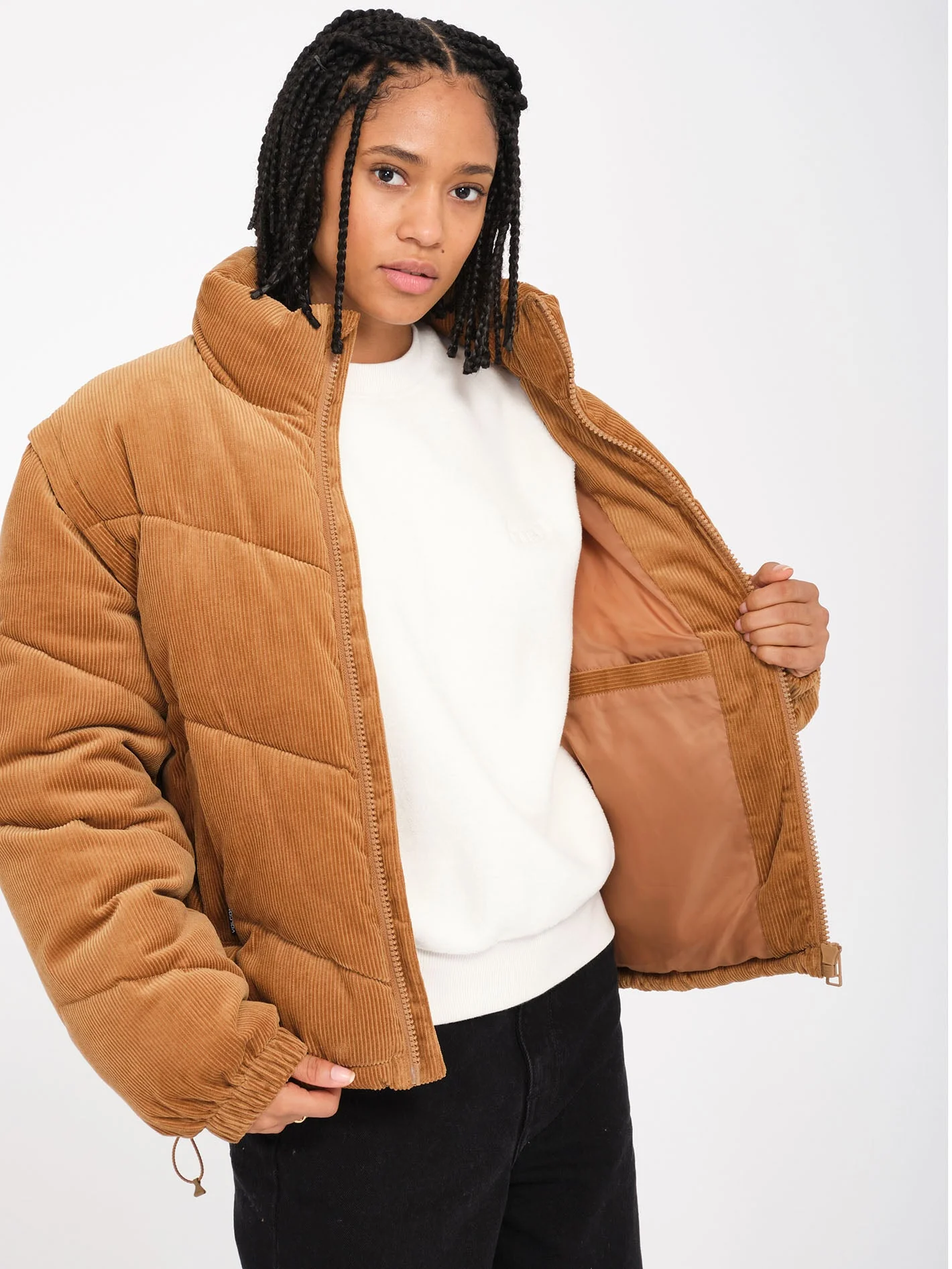 Veste doudoune Cord'N Puff - VINTAGE BROWN – Image 6