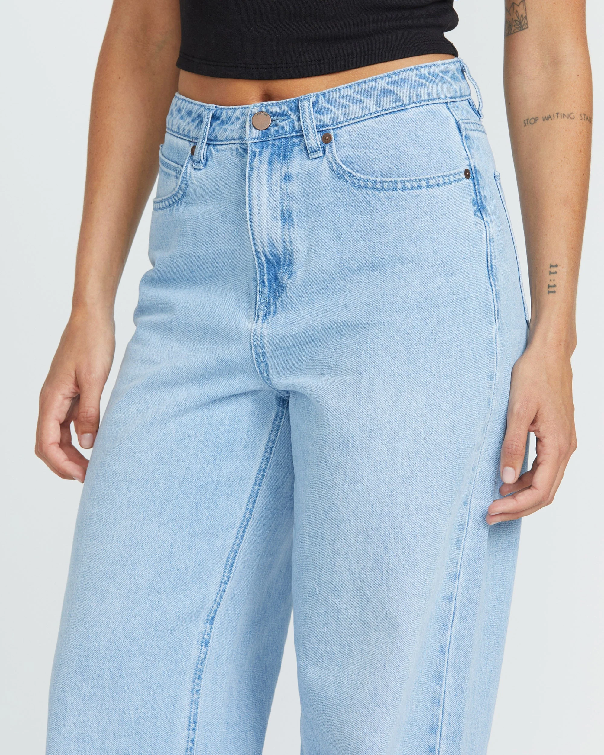 Jean Stoned Boyfriend High Rise - BLUE BIRD – Image 4