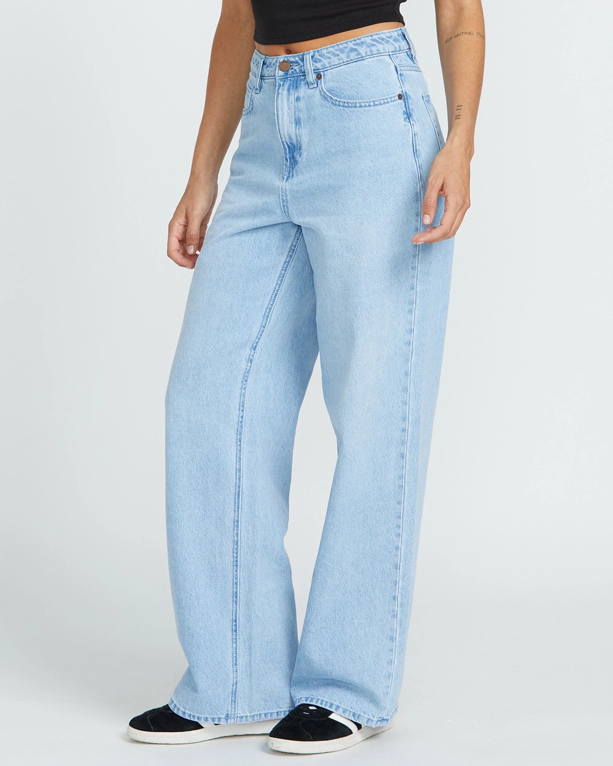 Jean Stoned Boyfriend High Rise - BLUE BIRD – Image 9