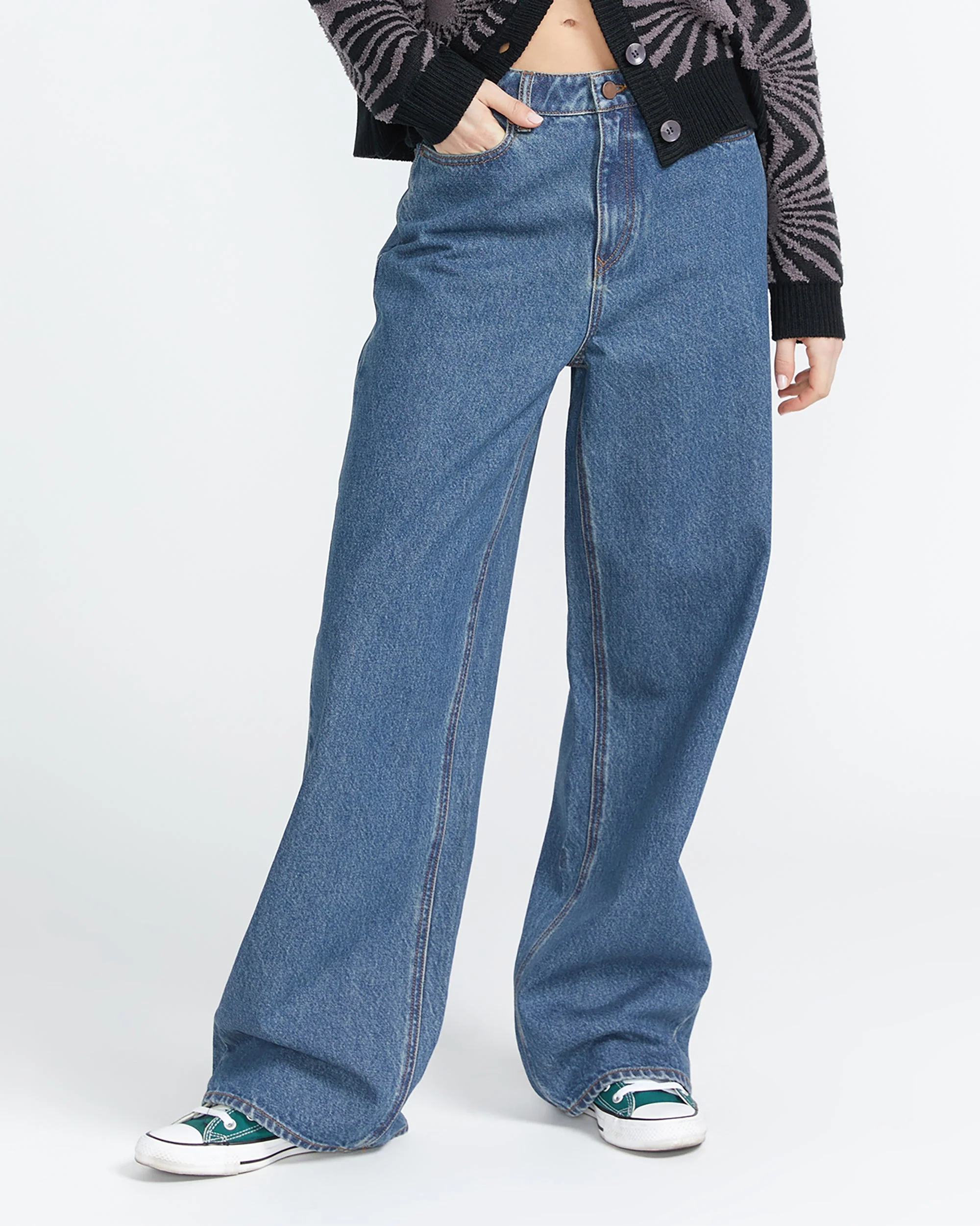 Jean Stoned High Rise - Indigo Ridge Wash – Image 2