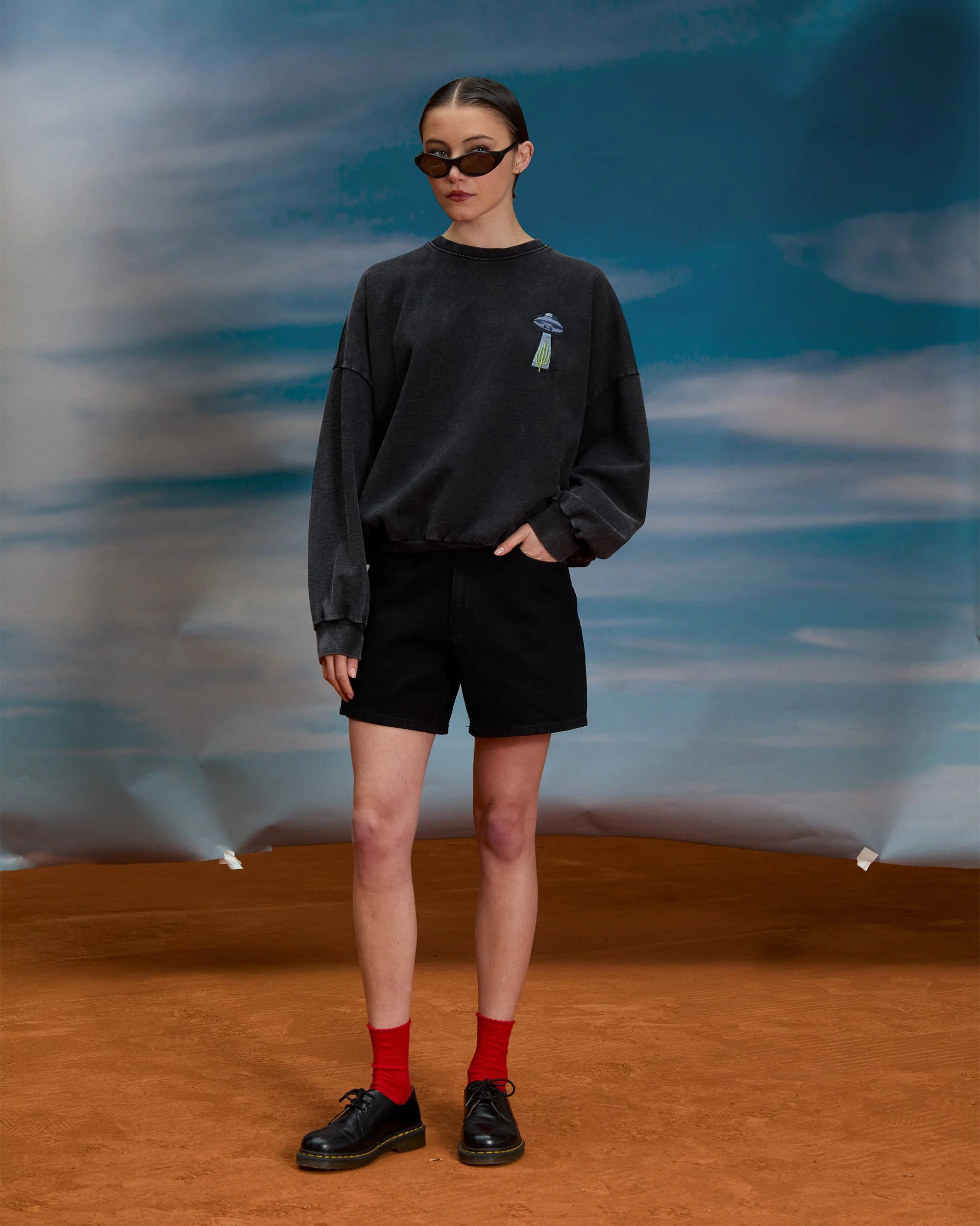 Short Boyfriend Stoned - Black – Image 5