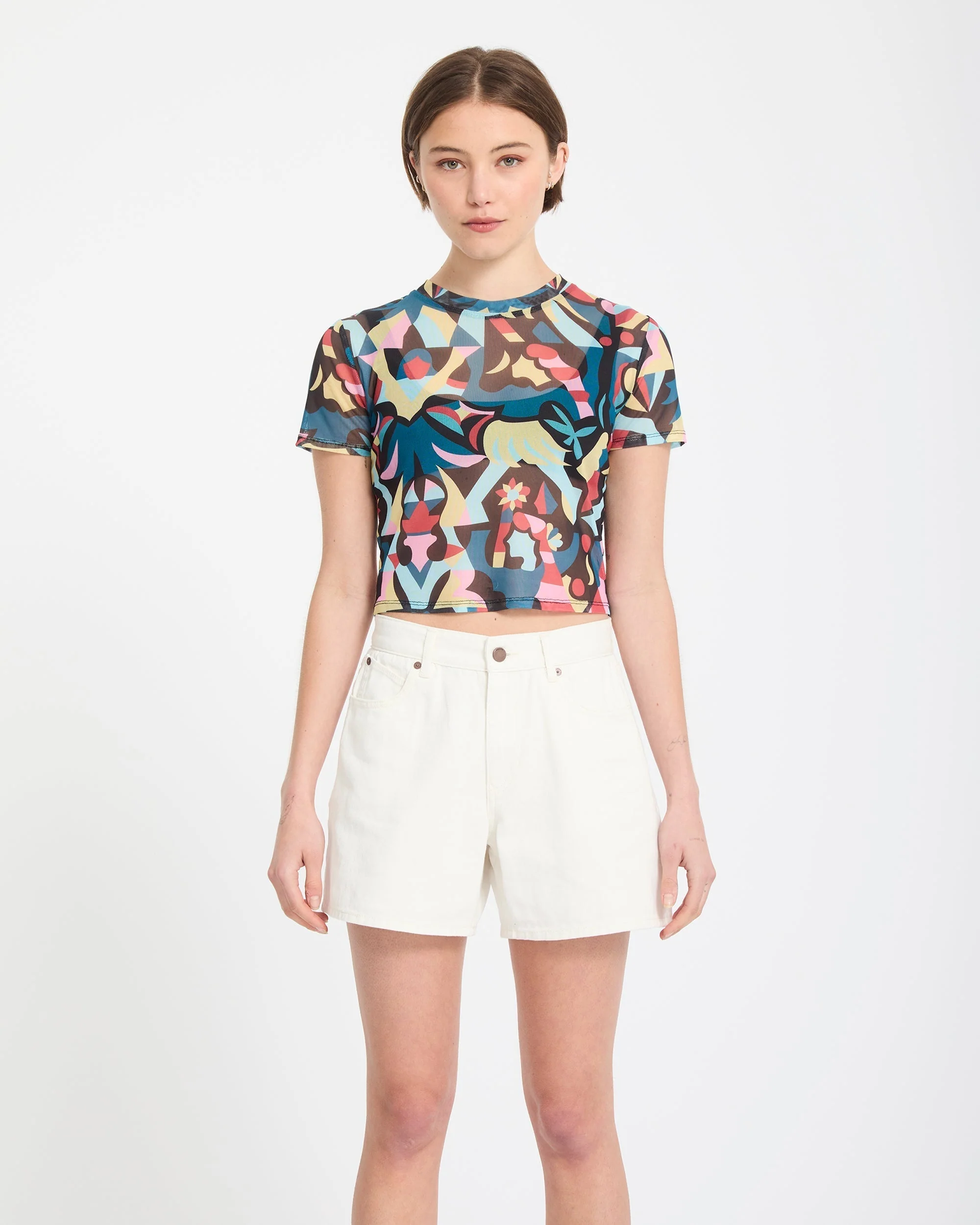 Short Boyfriend Stoned - Vintage White – Image 4