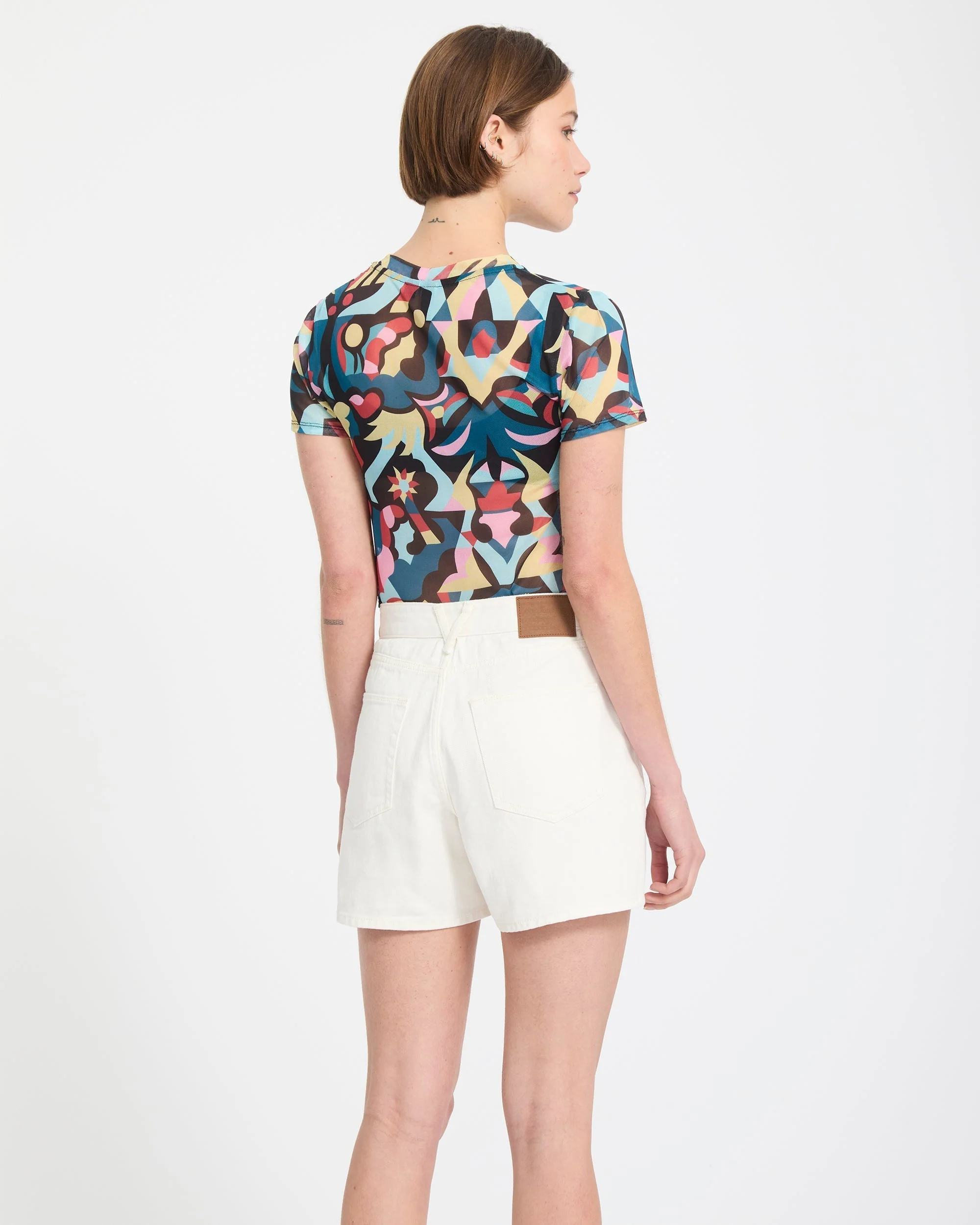 Short Boyfriend Stoned - Vintage White – Image 3