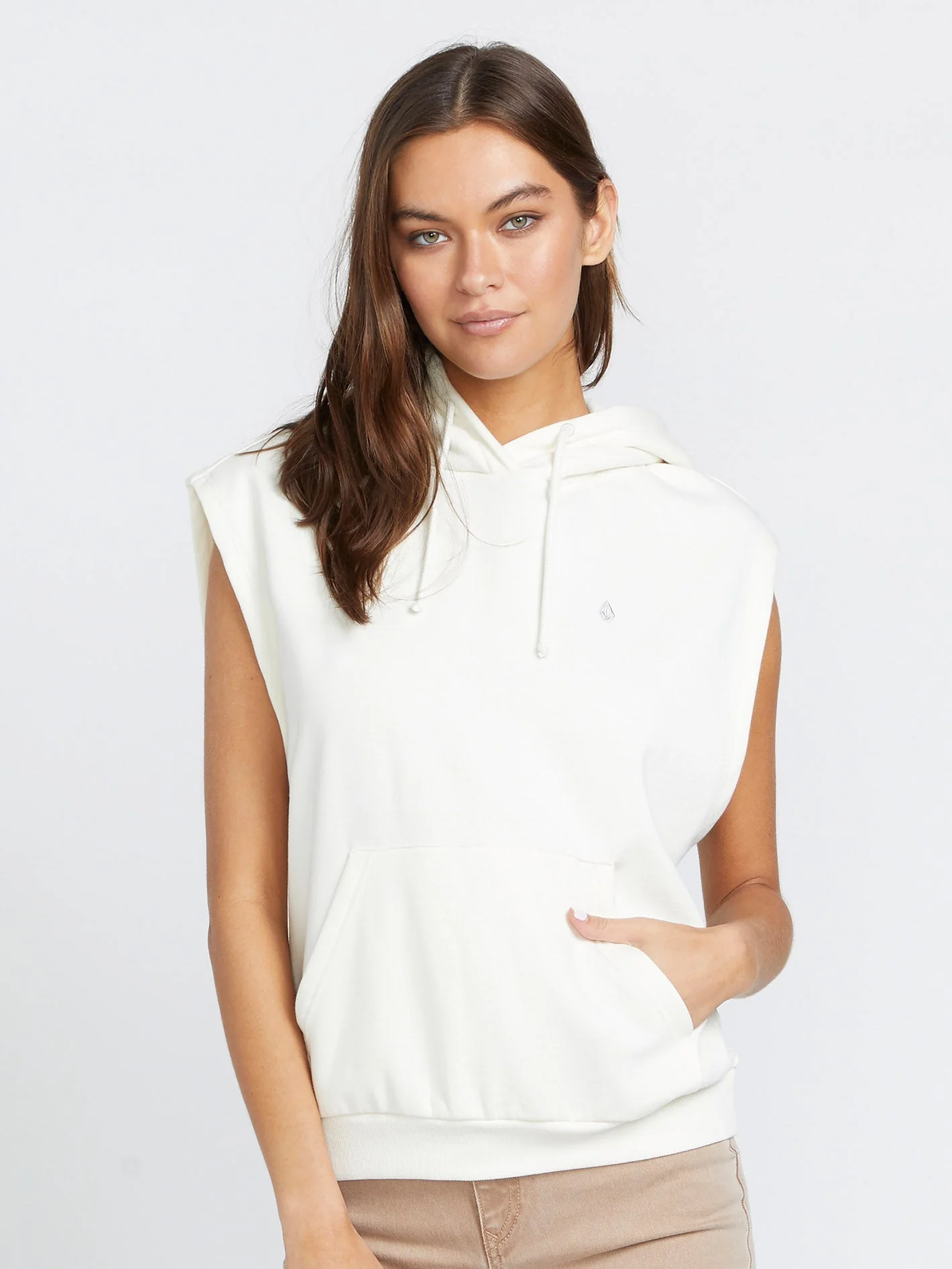 Sweat à capuche sans manches - STAR WHITE