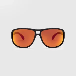 Lunettes de soleil Stoke Matte Black (Verres orange effet miroir) - HEAT MIRROR