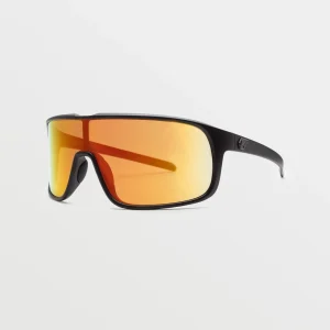 Lunettes de soleil Macho BLACK mat (Verres gris rouge) - GRAY RED CHROME
