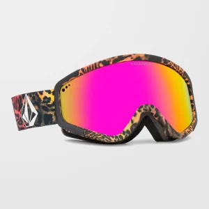 Masque de snow Attunga Acid Leopard (+écran bonus - Rose) - Pink Chrome