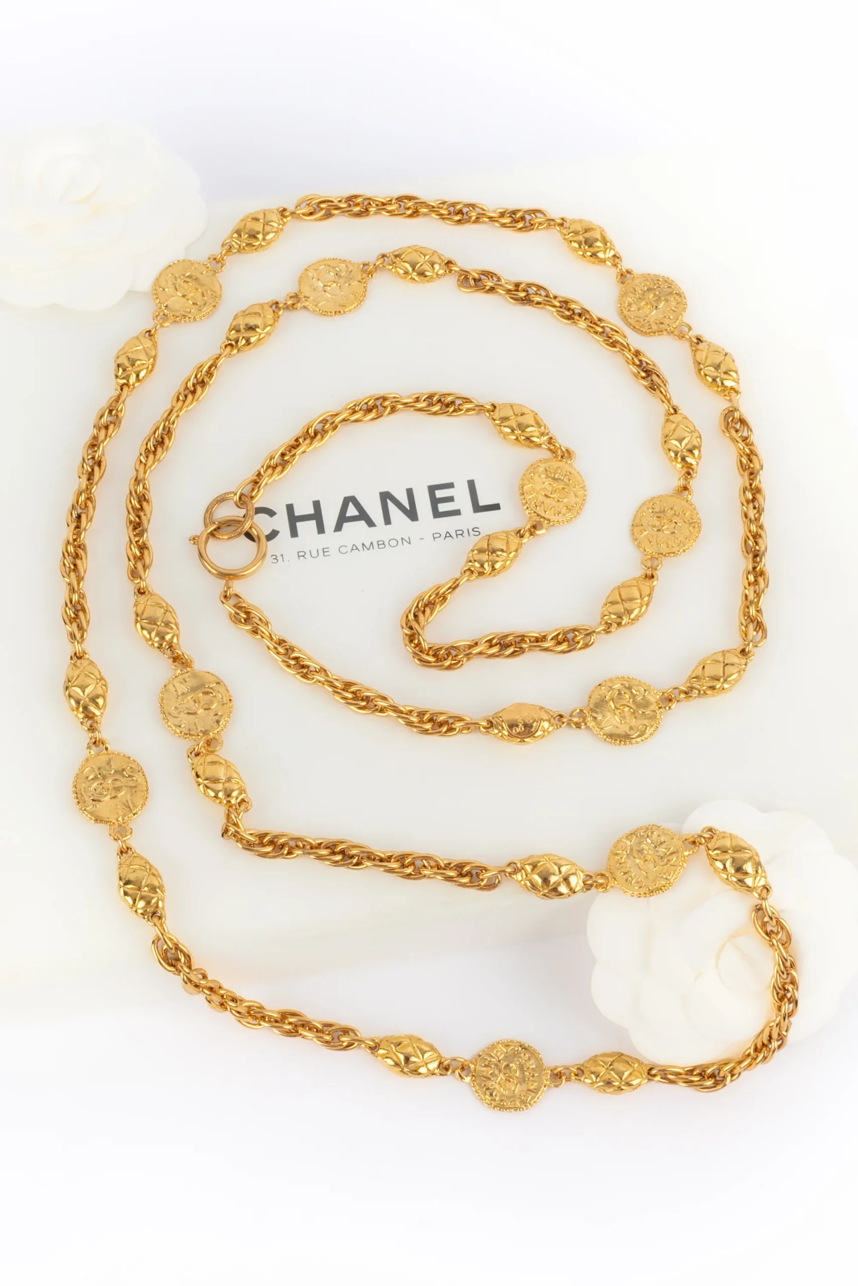 Collier doré Chanel 1985's – Image 2