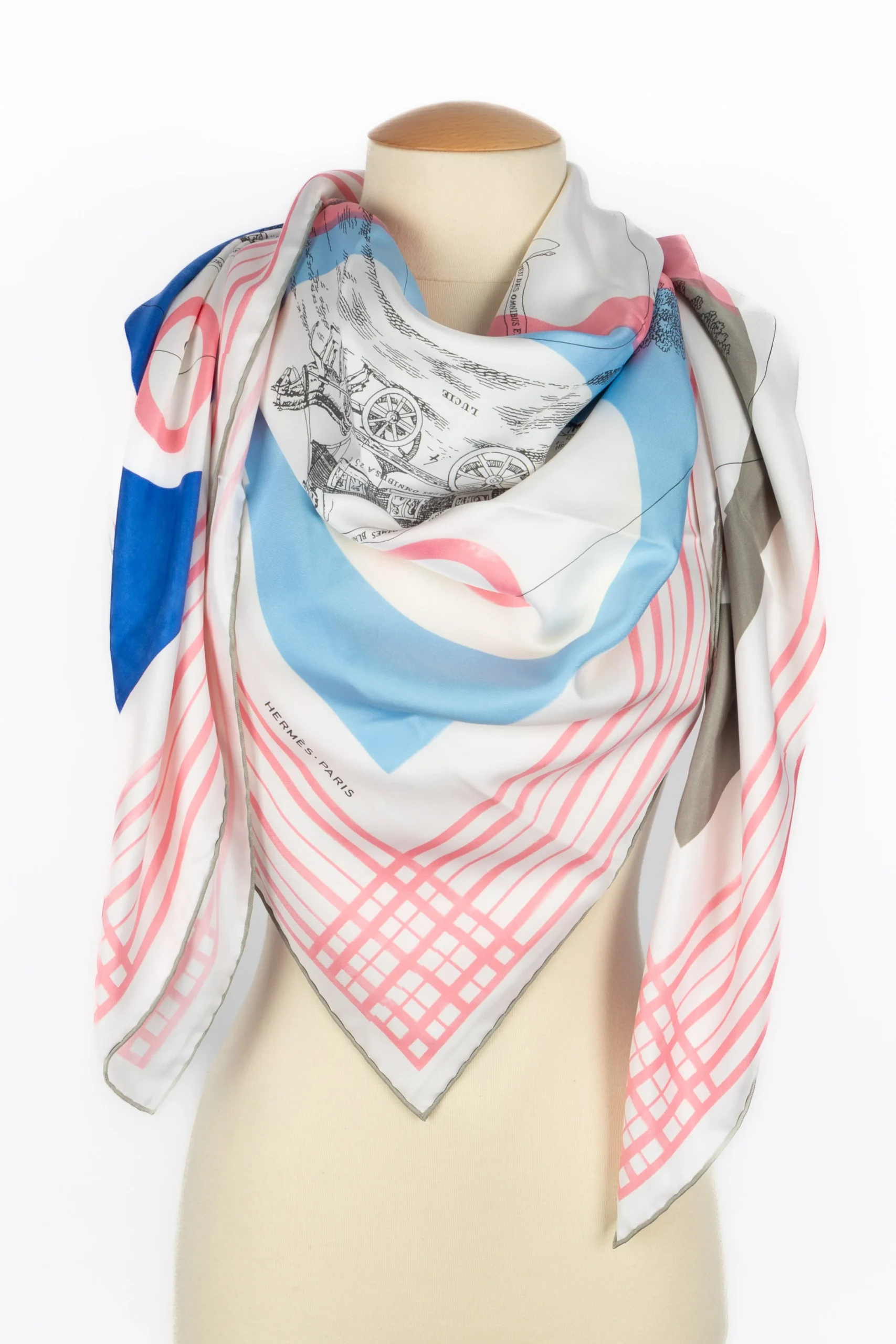 Foulard / carré "Jeu des omnibus" Hermès – Image 4