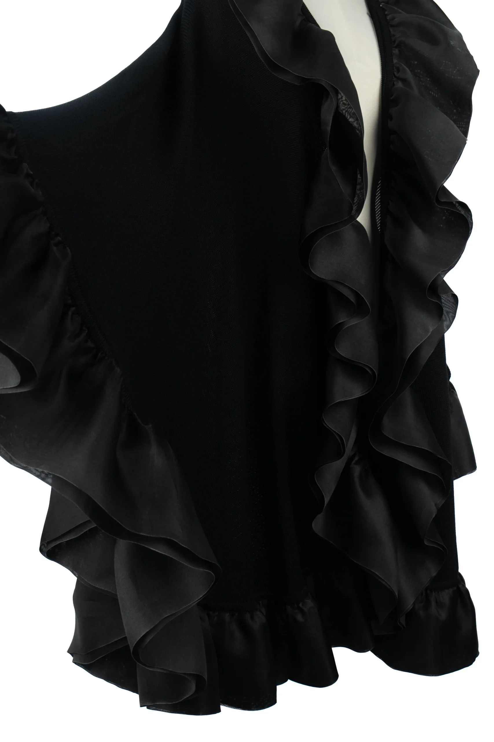 Cape en soie noire Isabel Canovas – Image 6