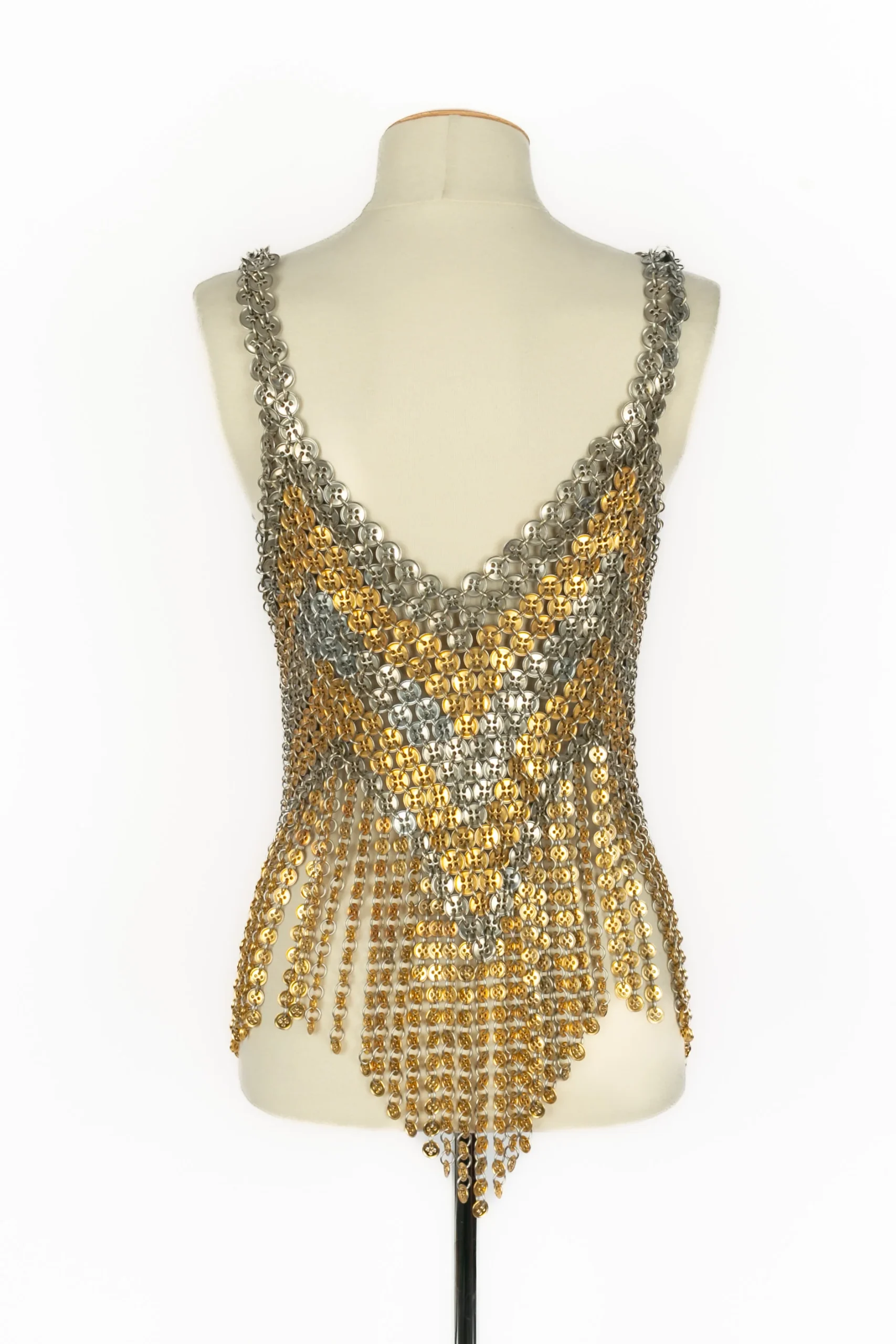 Top "Boutons" Paco Rabanne Haute Couture Eté 1970 – Image 7