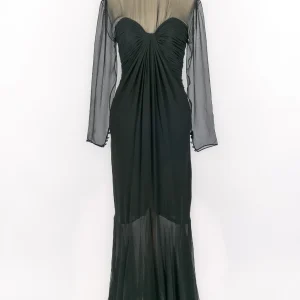 Robe en soie noire Chanel