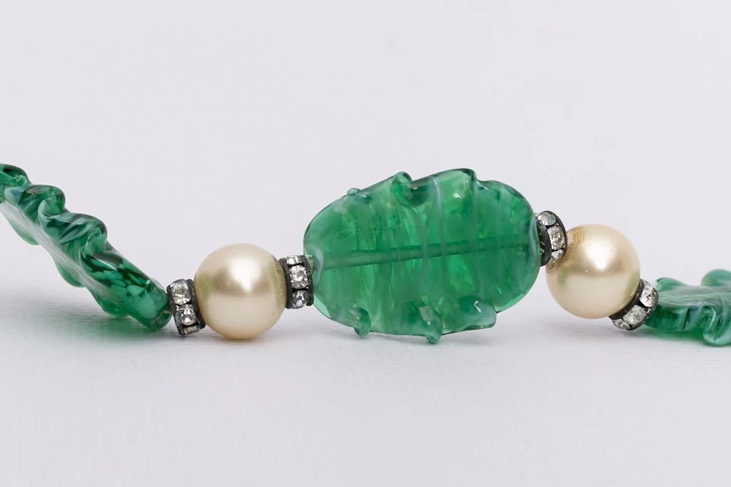 Collier ancien perles de verre – Image 8
