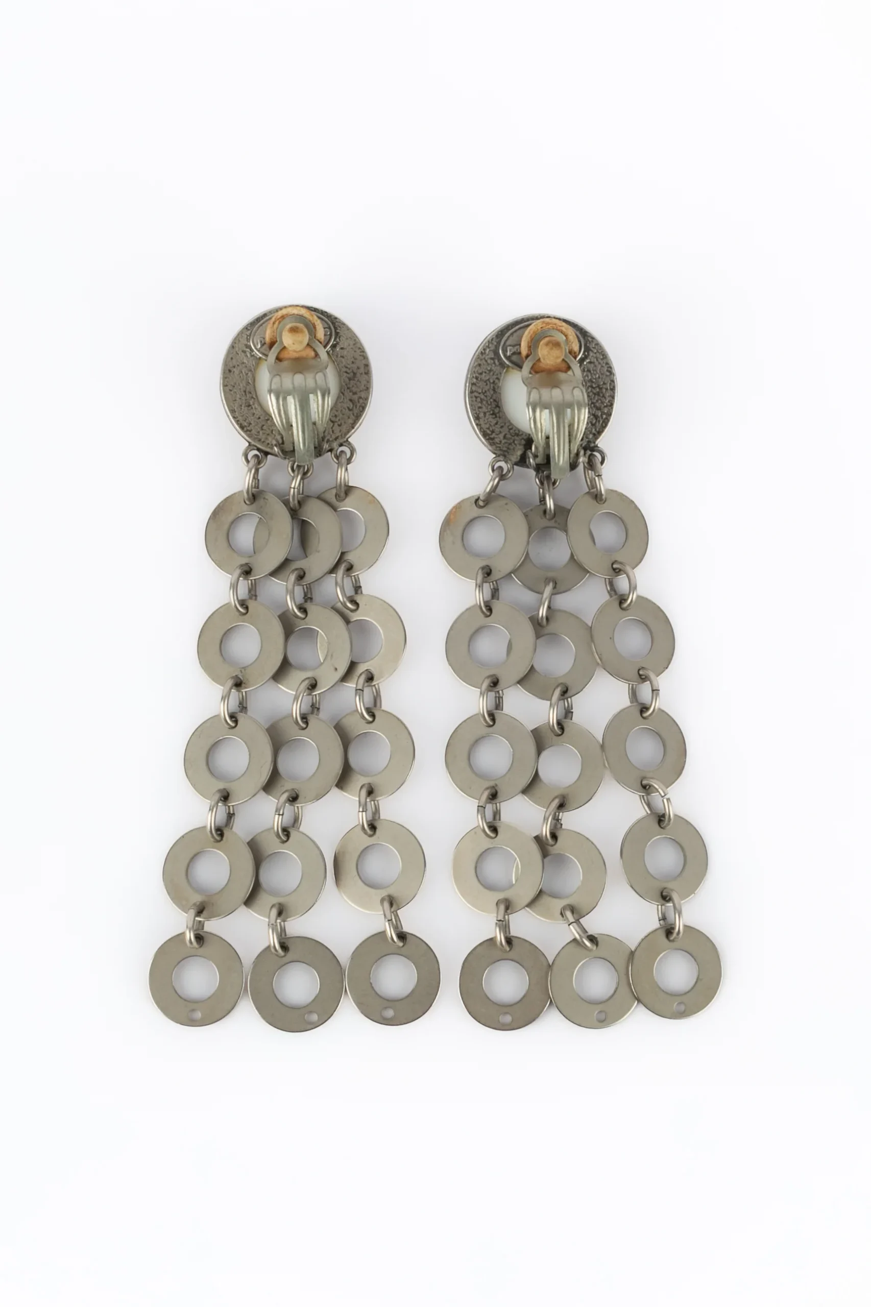 Boucles d'oreilles argentées Paco Rabanne – Image 6