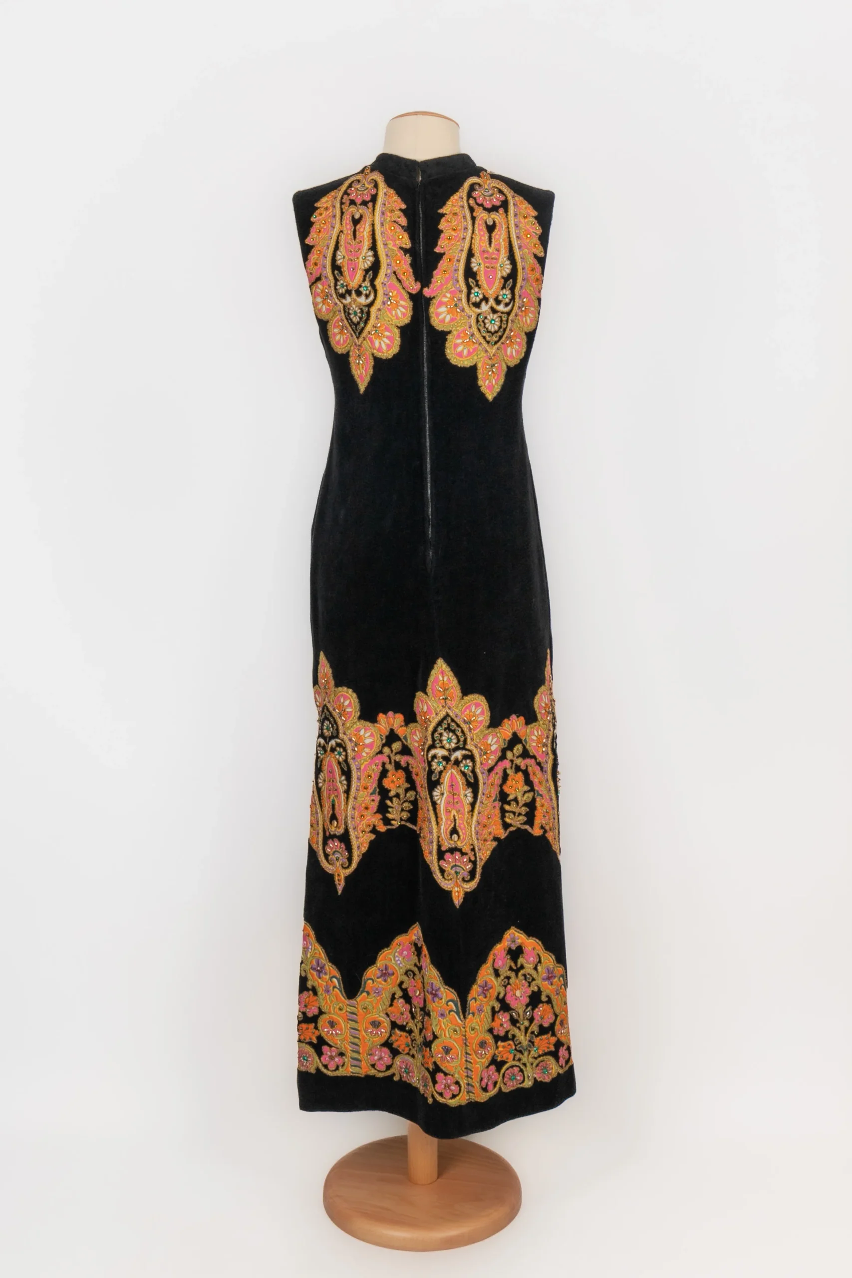 Robe en velours 1960's – Image 4
