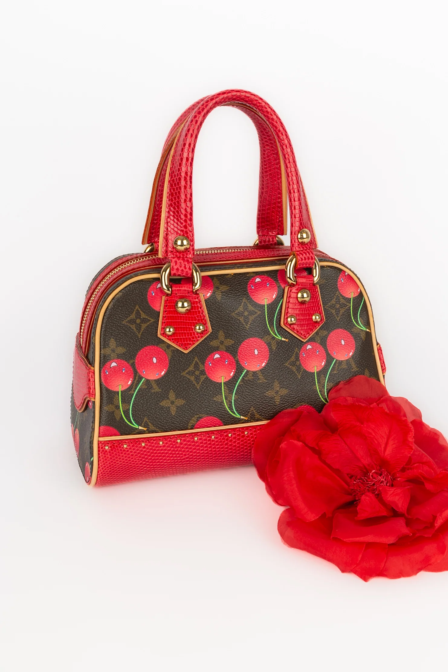 Sac Neo Deauville Cerises Louis Vuitton x Takashi Murakami 2005 édition limité – Image 2