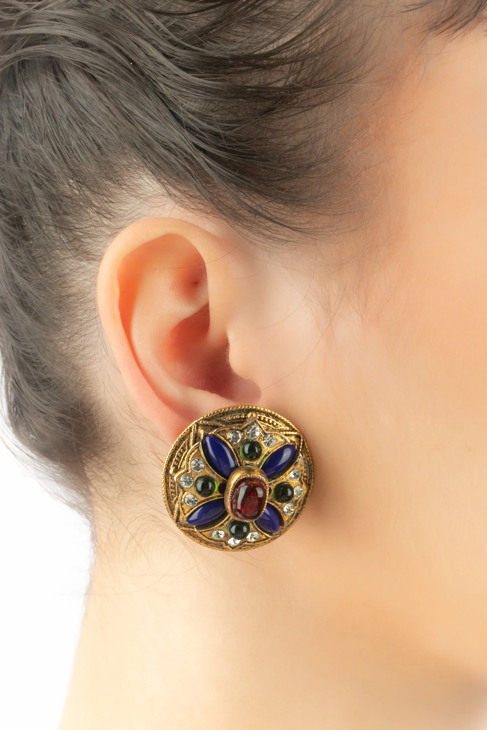 Boucles d'oreilles byzantine Chanel – Image 4