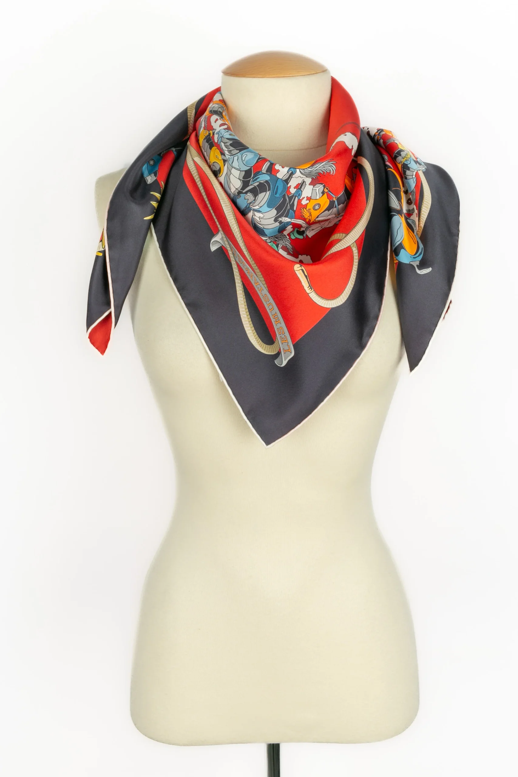 Foulard / carré "Les mustangs II" double face Hermès – Image 2