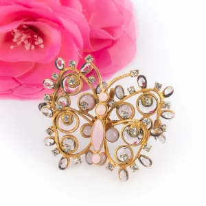 Broche pendentif "papillon" Gripoix vintage