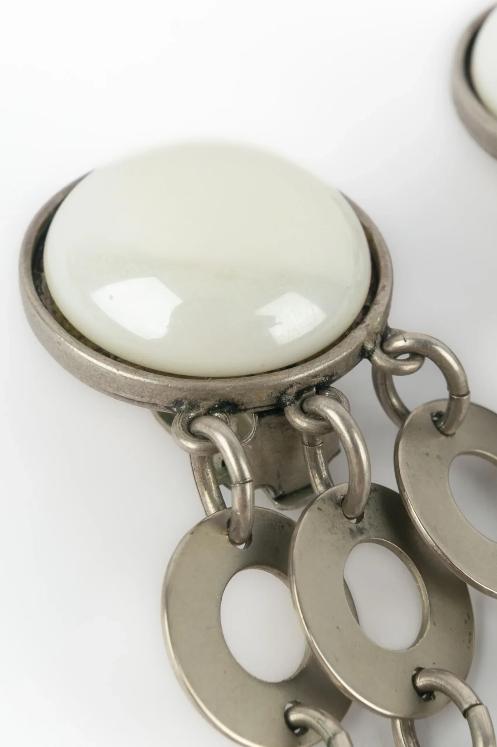 Boucles d'oreilles argentées Paco Rabanne – Image 5