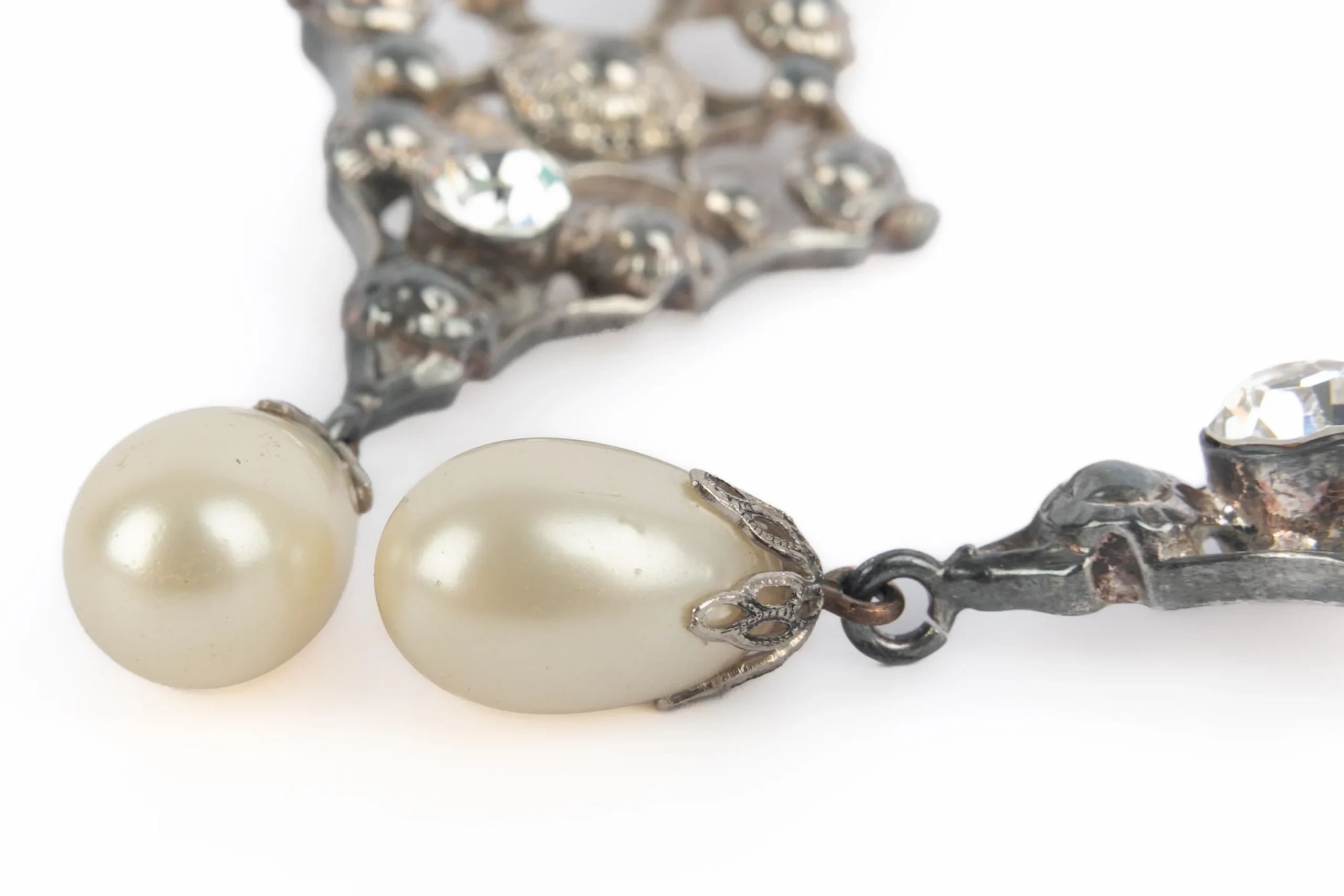 Boucles d'oreilles argentées Dior 1994 – Image 5