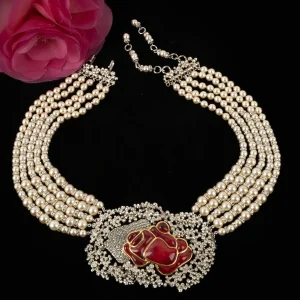 Collier rouge Serge-Eric Woloch