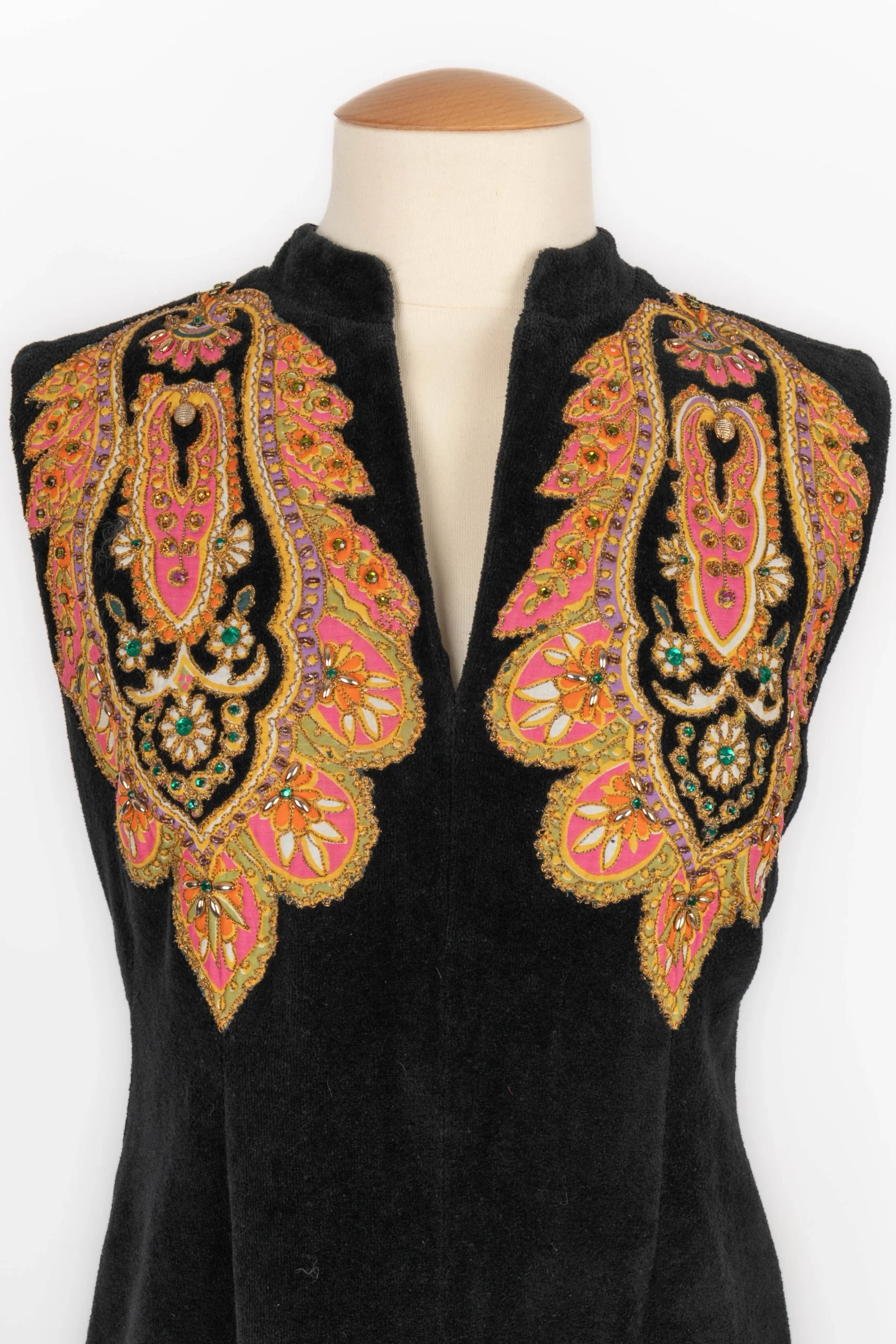 Robe en velours 1960's – Image 6