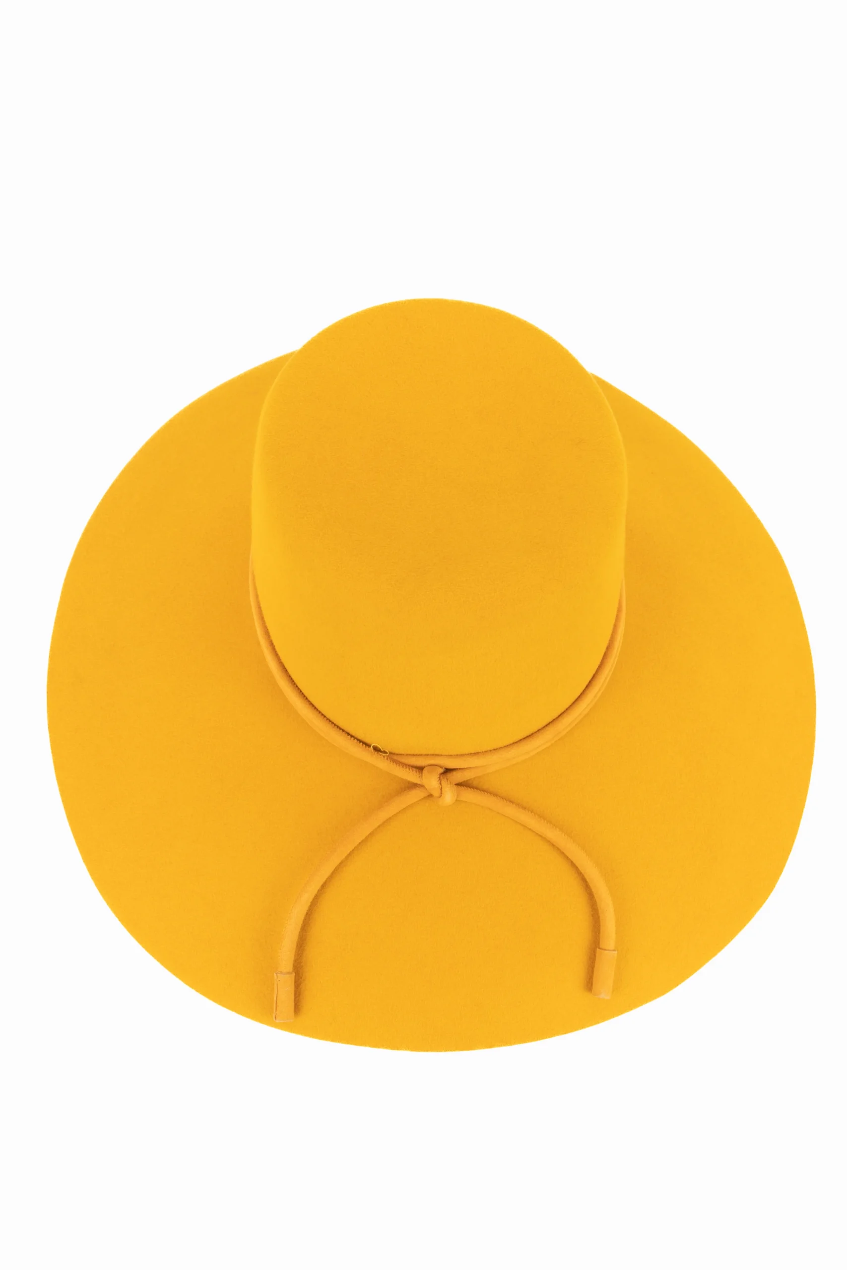 Chapeau en feutre jaune Hermès – Image 7