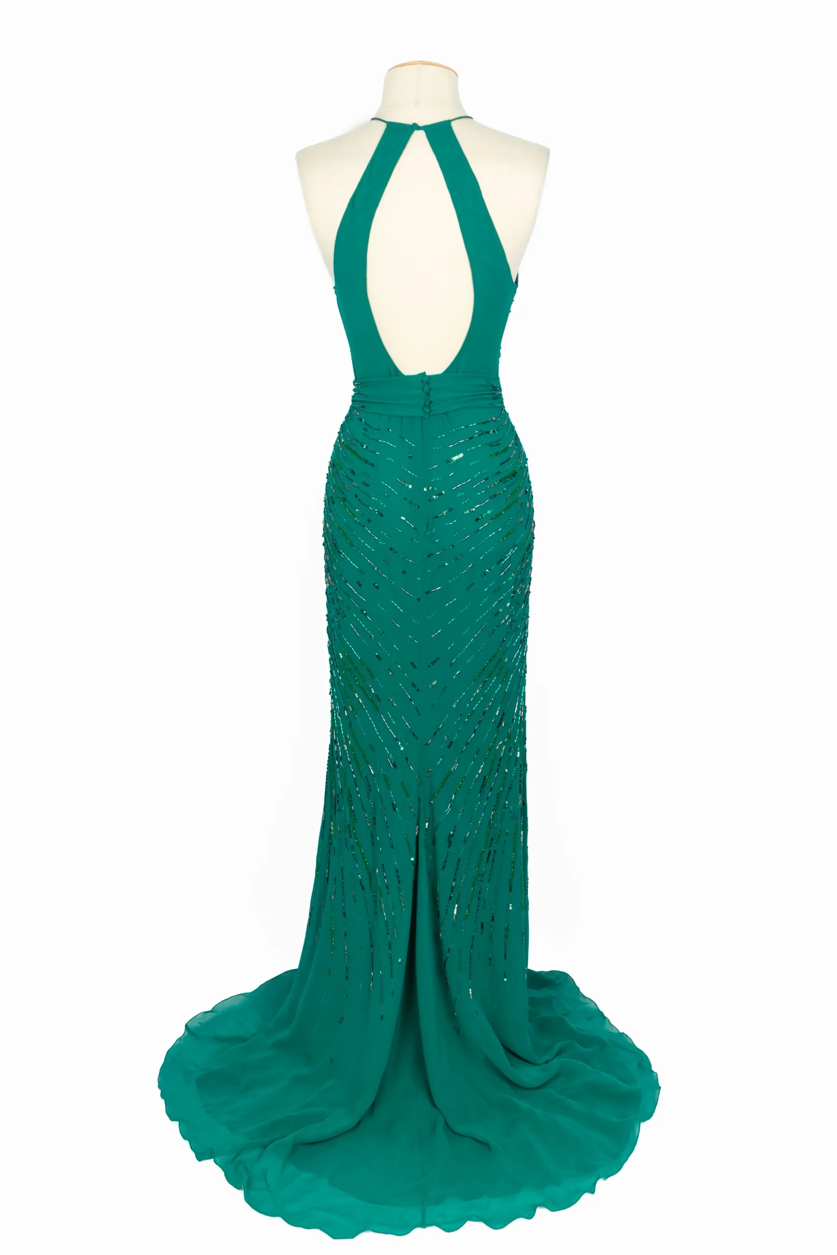 Robe en soie perlée Roberto Cavalli – Image 5